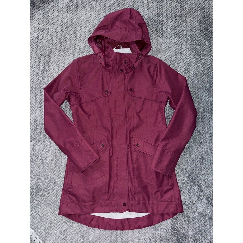 Athleta Women's Overcast Coat Jacket Chianti Maroon 3 Layer Polartec Size M‎